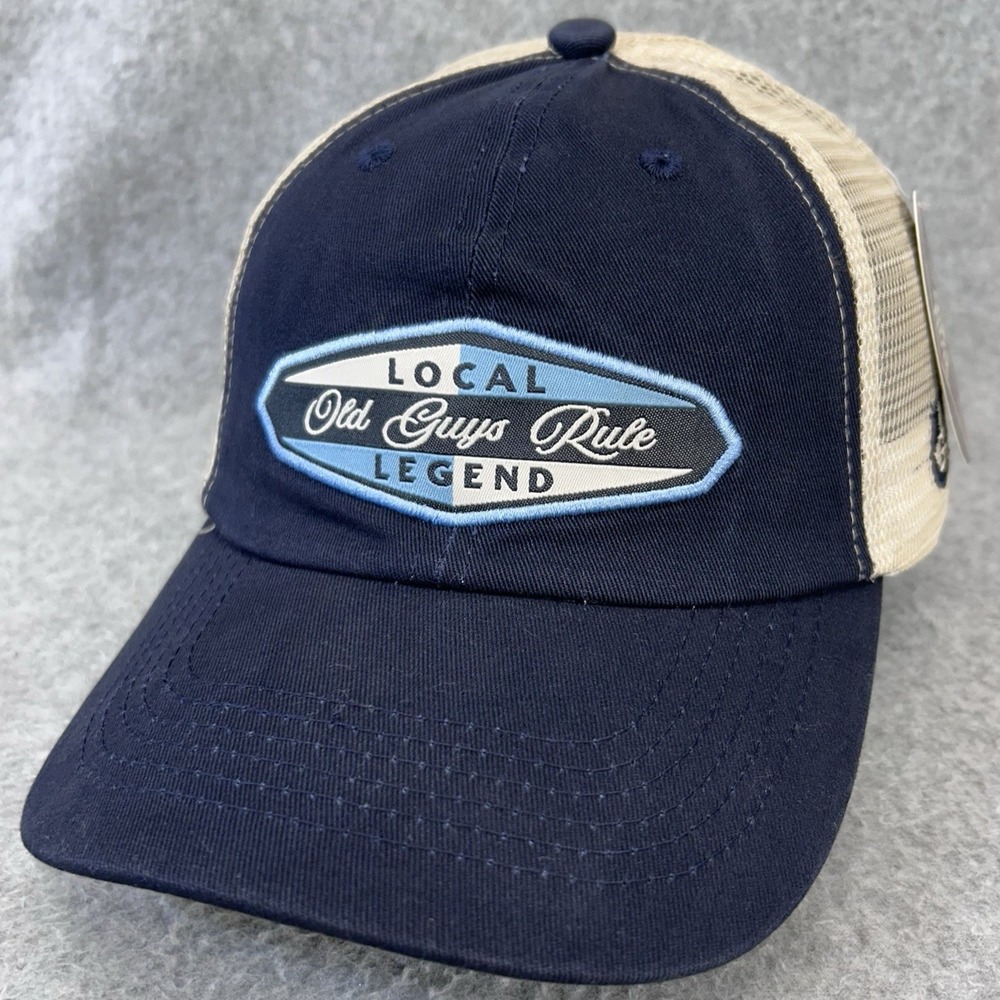 Old Guys Rule NWT Local Legend Trucker Hat Blue Mesh Snapback Cap OSFM